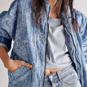 Women's Blue Floral Jacket